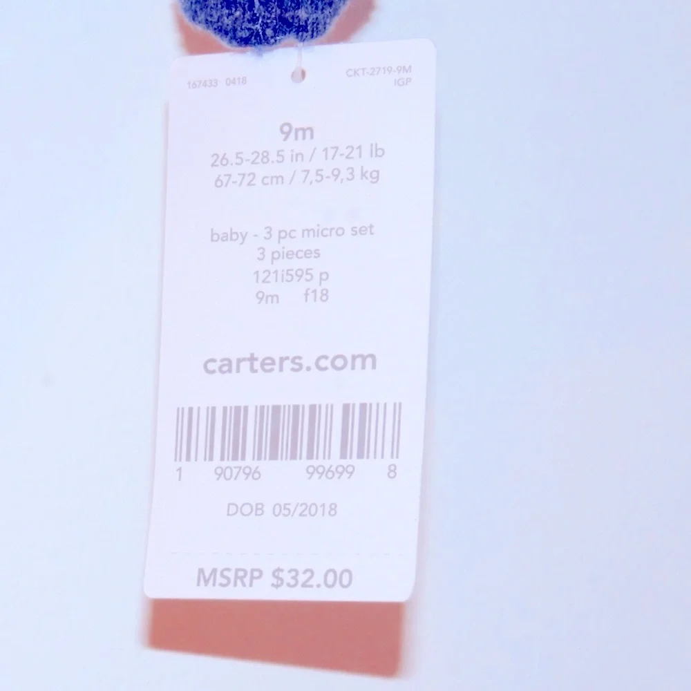 Carter's baby size 9M